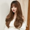 70 Cm Resistant Synthetic Hair Wig Natural Black Long Wavy Curly Blonde Wigs Female