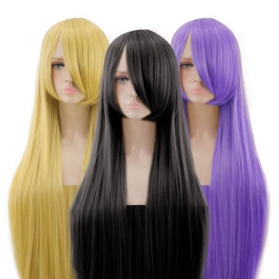 High Quality Harajuku Women 100cm Long Straight Colors Classical Synthetic Part