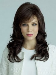 Hot Sale Synthetic Celebrity Brown Black Hair Long Wavy Afro American Wigs For Women