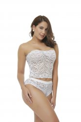 White Eyelash Lace Waist Cincher