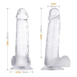 Realistic Dildo G Spot Stimulator- 7"Dildos with Balls Fake Penis Adult Sex Toy for Women/Men/Couples