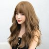 21" Long Straight Blonde Designed Synthetic Lace Wigs