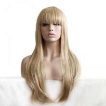 High quality blond wig hair resistant cheap lifelike party ladies wigs curly long