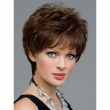 Blonde Color Short Layer Nature Curly with Bangs Synthetic Wig