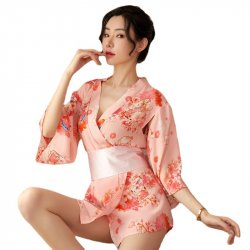 Kimono dress lenceria Sexy Lingerie sexy underwear Babydoll Sleep Wear Nightdress