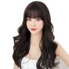 Hot Sale Synthetic Celebrity Brown Black Hair Long Wavy Afro American Wigs For Women