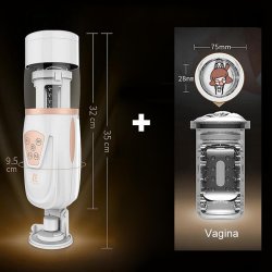 Easy Love Male Masturbator Air float Sucking Vibrator Retractable Sex Product For