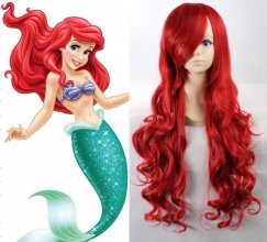 High Quality Thick The Little Mermaid Princess Ariel Wig Cosplay Full-bodied Synthet