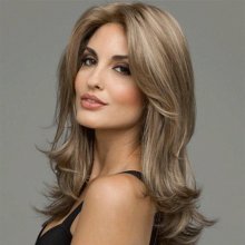 Flexibility Wavy Shoulder Length Remy Human Lace Wigs