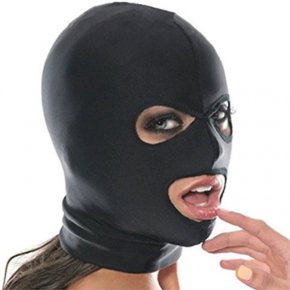 Soft Blindfold HOOD,Open Mouth Mask, Gag, Bondage, Fetish, BDSM, Role Play, Unisex Adult Cosplay Sex Toys for Couples Woman