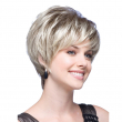 Short Curly Synthetic Resistant Fiber Hair Wig With Light Platinum Blonde