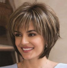 Brown Wigs for Women Short Curly Hair Wig Synthetic Full Female Wigs