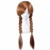 Long Braided 70CM Synthetic Wig Resistant Brown Ponytail Weave Head Hair