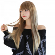 Fashionable Harajuku Curl Cosplay Wig Gradient light Gray linen Anime COS Women