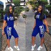 Hot selling monogram print fashion personality casual suit sportswear