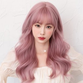 NEW PINK Long Lace Front Wigs