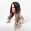 70cm Blonde Ombre Wig Long big wave Women Synthetic Wig Fashion Natural Hair