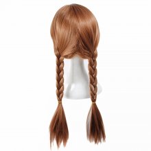 Long Braided 70CM Synthetic Wig Resistant Brown Ponytail Weave Head Hair