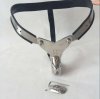 Newest design male chastity belt stainless steel chastity device cock ring with