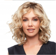 Mixed color gradient partial short curly hair wig