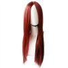 Anime 70cm Red Long Central Part Styled Synthetic Hair Cosplay Full Wigs For Women Princess Cinderella Wig