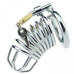 Chastity Device Stainless Steel Male Chastity Belt Openwork Cock Cage Metal Penis