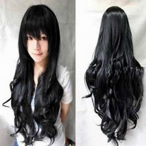 Long Wavy 32inches anime Silver/grey/red 12colors cosplay wigs, kanekalon fiber