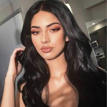 Handmade Dark Roots Black Lace Front Wig Resistant Hair Wavy