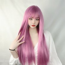 Cosplay Wig PINK Long Heat Resistant Sythentic Hair Wigs