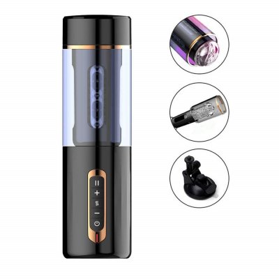 Powerful Thrusting Fully Automatic Stroker Multiple Modes Electric Masturbation Cup 3D Realistic Vagina Pocket Pussy Vibrating Hands-Free Sex Toys for Men