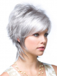 Traditional Wavy Short Synthetic Grey Wigs