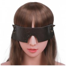 Brown Vintage Genuine Leather Sex Eye Mask Sleeping Shade Blindfold Slave Bdsm Mask Bondage Sex Toys For Woman Couples