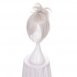 12" LOL Riven Silver White Short Synthetic Wig Cosplay Costume Wig With Chip Ponytail Heat Resistance Fiber 12" LOL Riven Silver White Short Synthetic Wig Cosplay Costume Wig With Chip Ponytail Heat Resistance Fiber